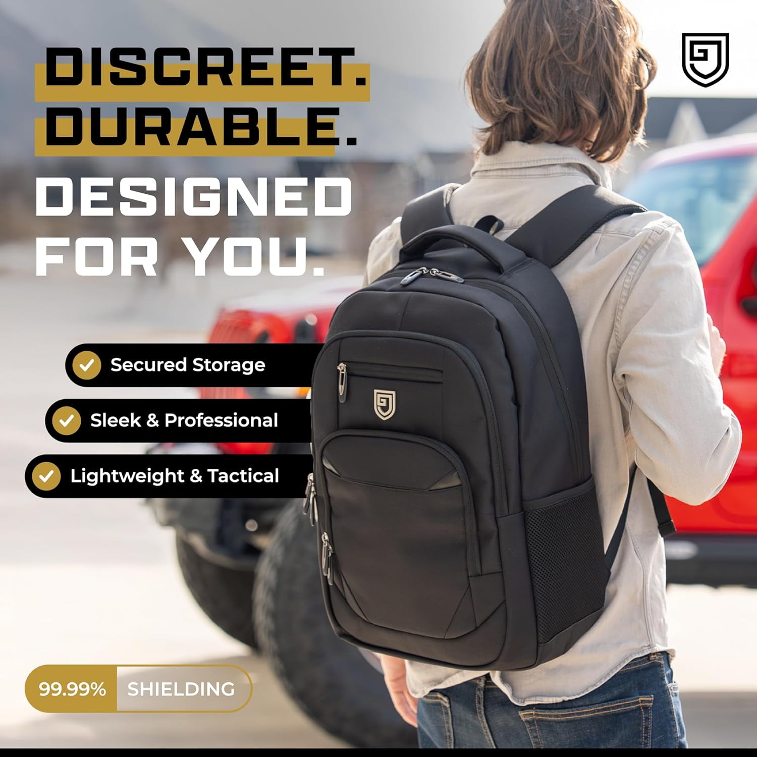 Gardava Faraday Backpack for Laptops and Phones, Electromagnetic Shielding Faraday Bag, Military Grade EMP Proof Protection for Security & Data Privacy