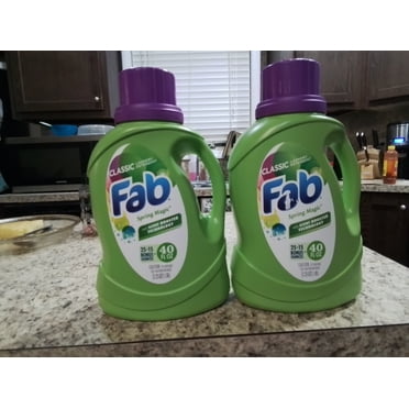 Fab Spring Magic Liquid Laundry Detergent, 40 oz - 2 Bottles