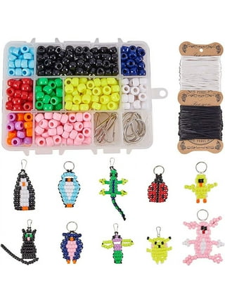  Happy Makers Bead Pets, Pony Beads Kit Multicolor Pony Beads  Animals Keychain Kit