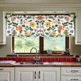 thumbnail image 3 of Yayeee Kitchen Curtains Set of 2 Light Filtering 57"x36" Over Sink Window Panels, Retro Colorful Flowers, 3 of 7