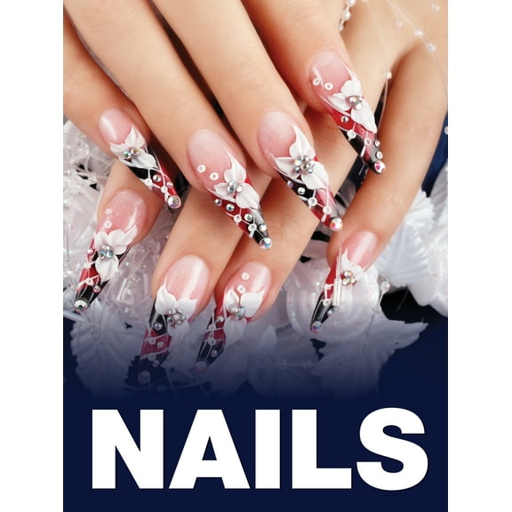 Holographic Window Decal - Nails Design (24" x 36")