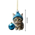 thumbnail image 3 of Qocolhg Christmas Tree Decorations Ornaments Cute Hatted Cat Mini Cartoon Holding Cat Acrylic Xmas Hanging Ornament 2024 Aesthetic Gifts for Christmas Tree Farmhouse Outdoor Indoor Decor Clearance, 3 of 3