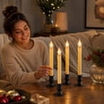 thumbnail image 6 of Timer‑Controlled Flameless LED Taper Candle, 6H ON 18H OFF Automatic Cycle Long Stick Candle with Dripping Wax Effect and Built‑in Base, Battery‑Operated for Christmas Home Decor, 6 of 6