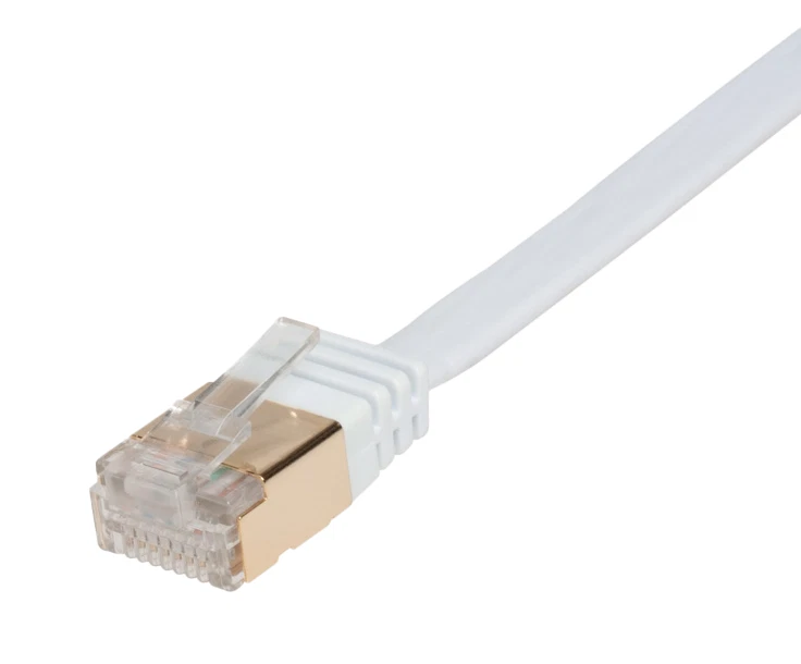 Cat7 Ethernet Cable 1 pack of 100FT Copper Shielded RJ45 Cord for Router, PC, Gaming, Servers, PoE Security Cameras, Smart TVs, 10Gbps 600MHz High-Speed Network Patch, White, Cables Direct Online