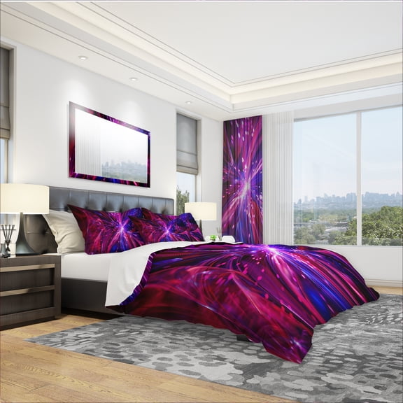 Designart 'Pink and Purple Dreams Come True' Modern & Contemporary Duvet Cover Set