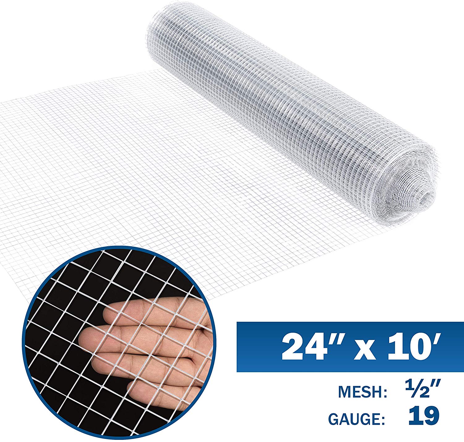 Fencer Wire 19 Gauge Galvanized Hardware Cloth with Mesh Size 1/2" x 1/2" (2 ft. x 10 ft