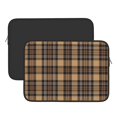 thumbnail image 2 of Pofeuu khaki coffee plaid Print Laptop Carrying Case,13-15-Inch Laptop and Tablet, Sleek Design, Durable and Water-Repellent Fabric, Business Casual or School-15 inch, 2 of 8