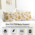 thumbnail image 3 of Orange Fruit Print Body Pillow Cover 20x54 - Soft Long Pillow Case with Invisible Zipper, Cute Kawaii Orange Illustration Design, Breathable Maternity Pillow Protector, 3 of 5