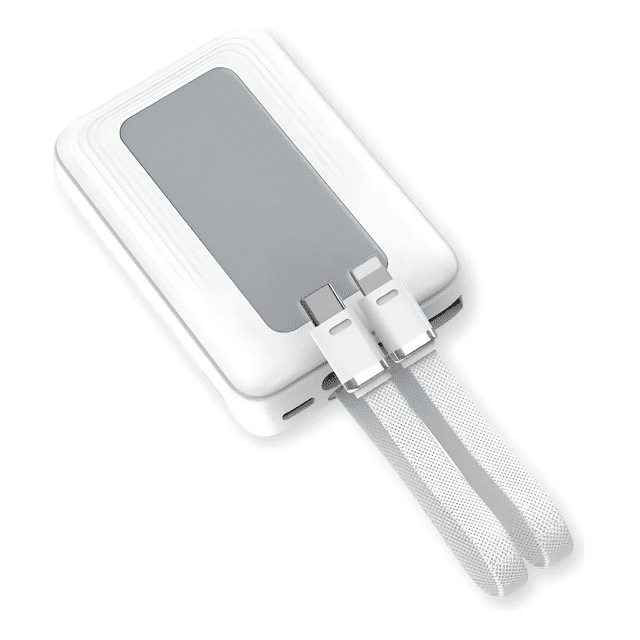 Power Bank Saiviek S2036 38600mAh Carga Rápida 22.5W 4 Puertos Pantalla LED Xtellar blanco