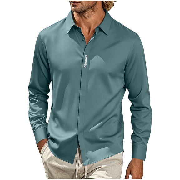 Men's Dress Shirts Long Sleeve Business Casual Button Down Shirts Regular Fit Formal Shirts