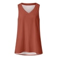 thumbnail image 3 of StSilkitty Plus Size Tank Tops for Womens Solid Color Loose V Neck Blouses Summer Beach Lightweight Soft Shirts, 3 of 7