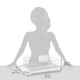 thumbnail image 5 of Classic Large Rust Resistant Full Dishrack with Removable 3 Compartment Flatware Caddy, Andlged Drain Board, 3-Piece, White, 5 of 5
