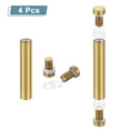 thumbnail image 3 of Uxcell 4 Pack Tornillos de Soporte para Señales, 1/2"x2.76" Tornillos Publicitarios de Acero Inoxidable, Dorado, 3 of 7