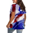 thumbnail image 3 of yunLCZ Women's Short Sleeve Shirts Plus Size Patriotic Shirts For Women Summer 2025 Funny 4th Of July T Shirt Stripes Print American Flag Tee Tops, 3 of 4