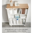 thumbnail image 5 of Yamazaki Home Rolling Storage Cart, Steel White, 5 of 6