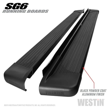 Vehicle Specific Mount - Westin 27-64755 Sure-Grip 6 Running Boards; Black Aluminum; 85.5 in. Length; Does Not Include Mount Kit; Vehicle Specific Mount Kit Must Be Purchased Separately;