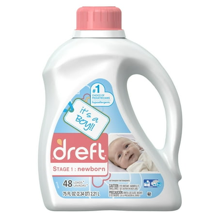 Dreft Stage 1: Newborn Liquid Laundry Detergent, 48 Loads 75 fl oz