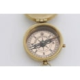 thumbnail image 3 of Roorkee Instruments India Compass in Gold Color Brass Metal with Leather Case, 3 of 6