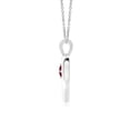 thumbnail image 2 of Angara Natural 0.15 Ct. Ruby Heart Pendant Necklace in 14K White Gold for Women with 18 Inch Cable Chain, 2 of 7