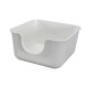 thumbnail image 3 of Caja de arena abierta Bandejas de arena para mascotas con accesorios de jaula de lados altos Bandejas de arena para gatos fáciles de limpiar para háms Blanco Sunnimix Bandeja de arena para gatos, 3 of 8