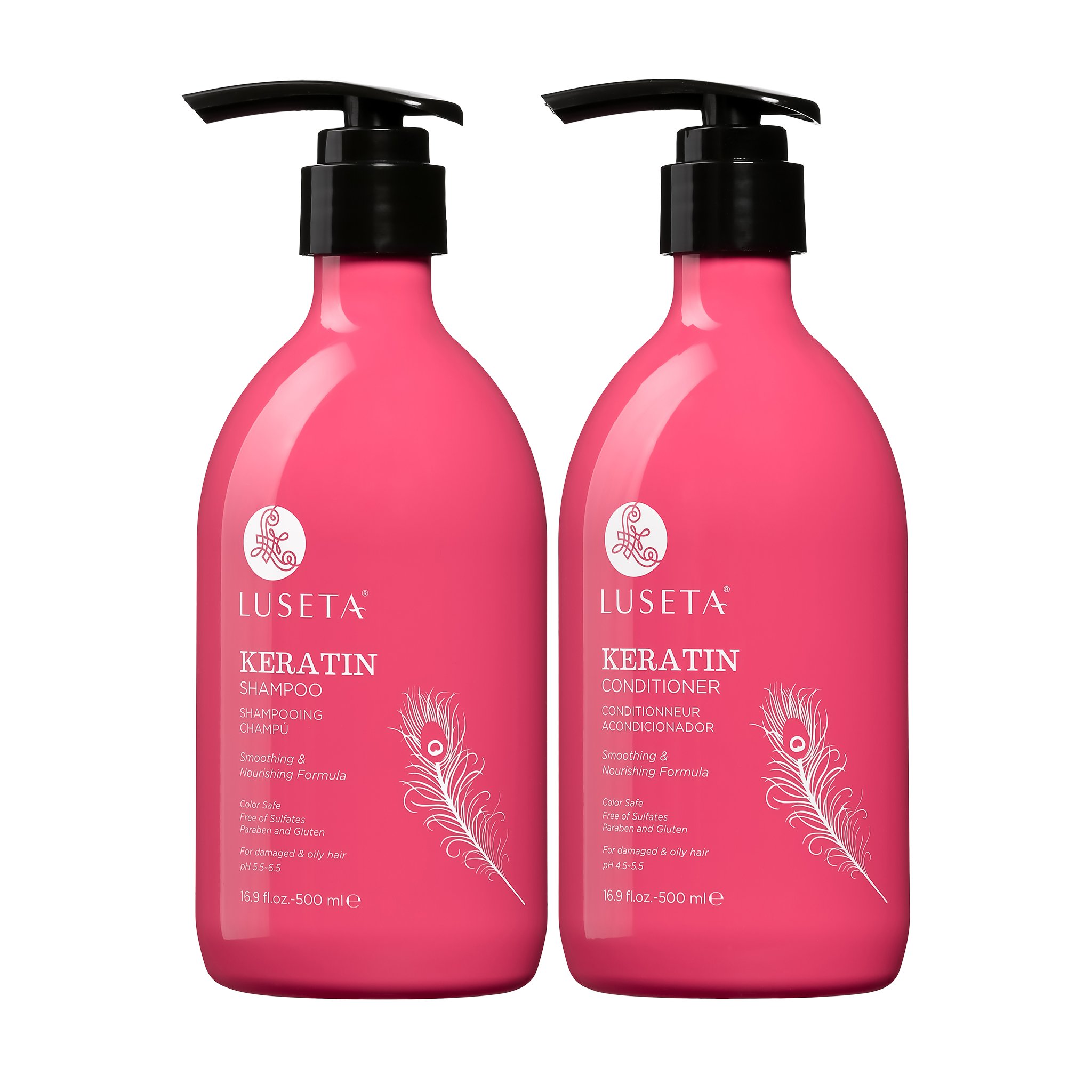 Luseta Luseta Keratin Smooth Shampoo Conditioner Set 2 X 16 9