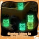 thumbnail image 4 of Ccinee 60 piezas luminosas mini figuras de gato en miniatura que brillan en la oscuridad, figuras de gato de resina, micro adornos de hadas, gatos pequeños en miniatura para bolsa, decoración de tarta, 4 of 7