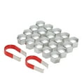 thumbnail image 1 of Universal 17mm Car Wheel Chrome Plastic Nut Cover Bolt Cap, 1 of 7