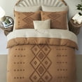 thumbnail image 4 of Twin Duvet Cover, Soft Bedding Set for All Seasons, Comforter Set, Boho Embroidery, Multi Colors & Sizes Available(Pumpkin, 2 Pcs, 68"x 90"), 4 of 9