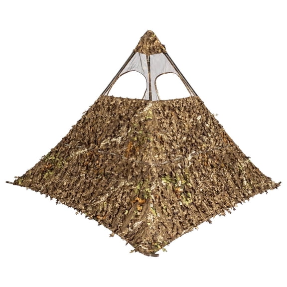 Nukem Grab & Go Hunting Ground Blind - Mossy Oak Country Roots 3D Leafy - Lightweight Stake-Free Pop up Turkey & Deer Blind (X-Large)