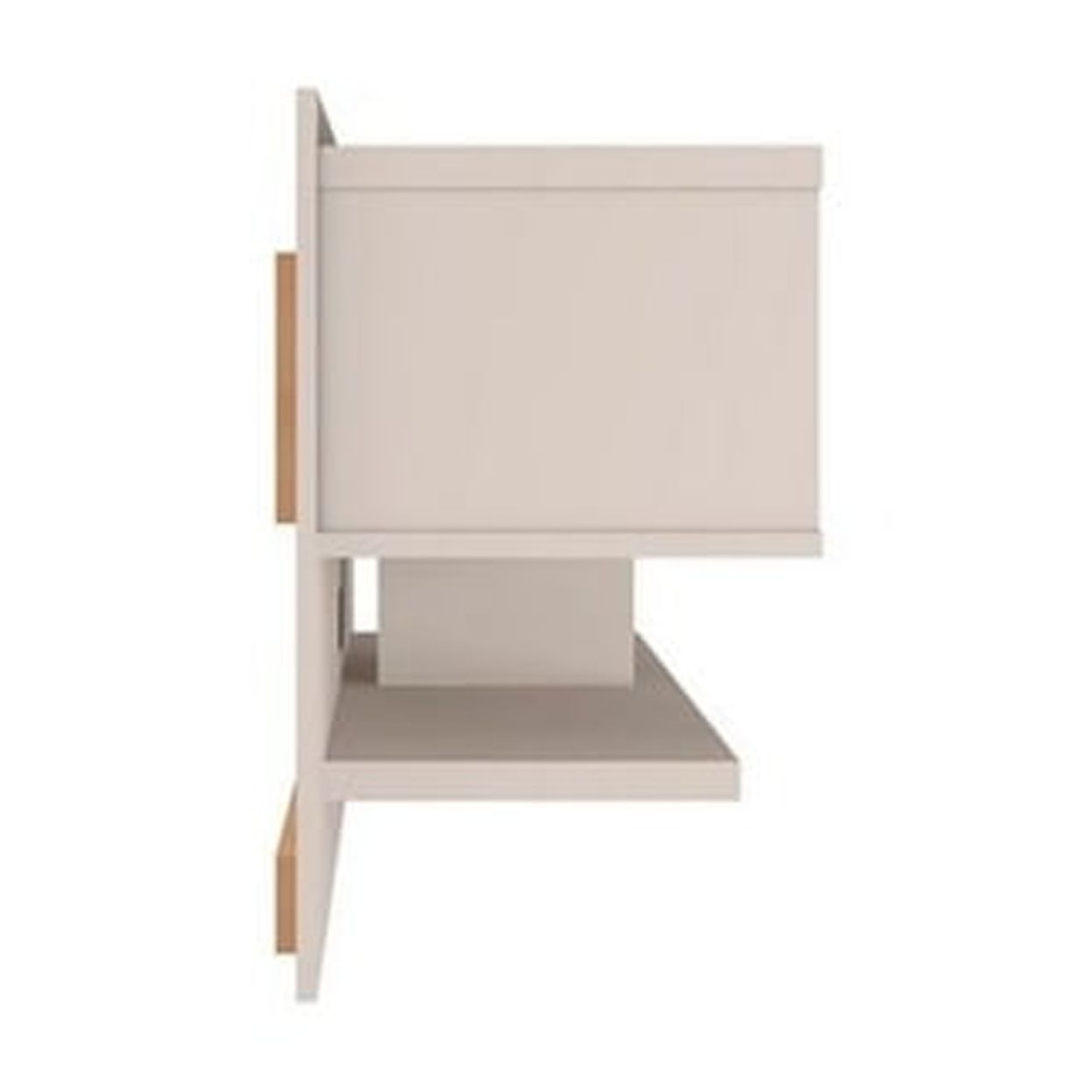 Astor 70.86 Modern Floating Entertainment Center 1.0 with Media Shelves in Off White