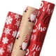 thumbnail image 1 of Papel de regalo Ribbli, 43 cm x 3,6 m, rojo y blanco para Navidad, 3 rollos, 1 of 5