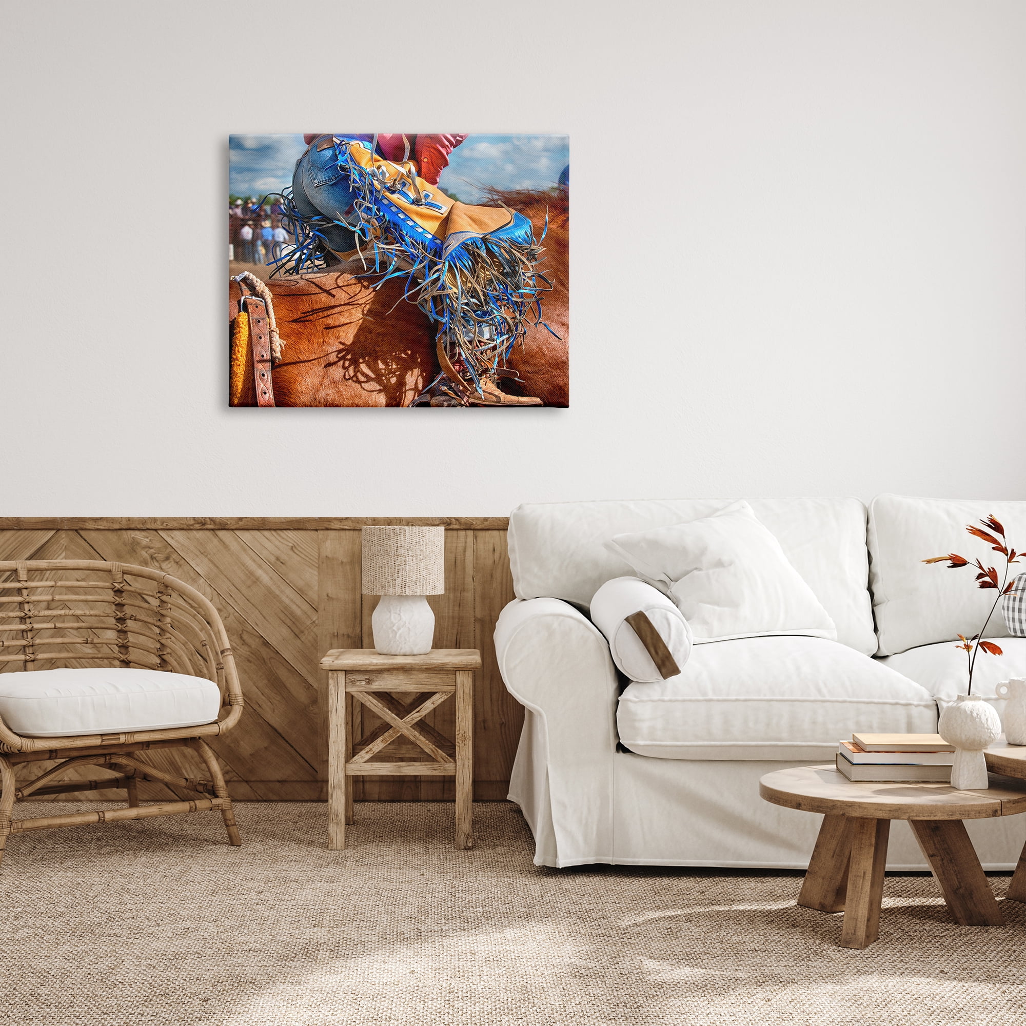Stupell Industries Cowboy at Rodeo Photography Animals & Insects Photography Gallery Wrapped Canvas Print Wall Art, 40 x 30