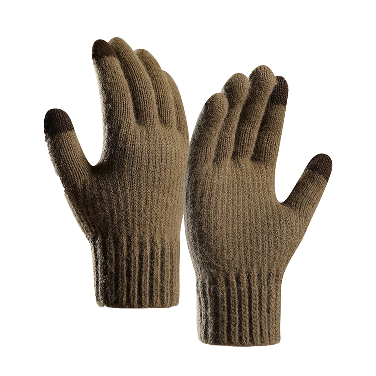 Women's Pure Wool Knit Gloves With Thinsulate Lining - Cable Design, Touchscreen Option Available
