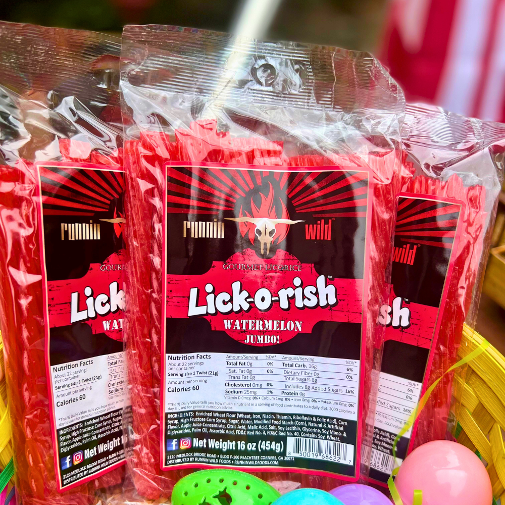 Watermelon Licorice Candy | LICK-O-RISH 3 Pounds Total (Set of 3 bags, 1 pound each)