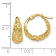 thumbnail image 2 of 14k Yellow Gold Polished Hinged Hoop Earrings - 2.2 Grams - Measures 16x15mm Wide 3mm Thick, 2 of 2