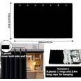 thumbnail image 2 of Bottom Bunk Bed Blackout Curtains: Solid Thicken Bottom Bunk Bed Curtain, Dorm Bed Curtain for Men Women Collage Students (1 Panel, Black), 2 of 7