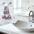 thumbnail image 6 of Haosy 2 Pack Kitchen Wash Cloths with Hanging Loops Absorbent Absorbent Quick Drying Hand Towels, Gnomes with Usa Flag, 6 of 7
