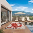 thumbnail image 3 of Crab Nautical Outdoor Rug for Patio/Deck/Porch, Non-Slip Large Area Rug 5 x 7 Ft, Coastal Ocean Summer Sea Vintage Art Indoor Outdoor Rugs Washable Area Rugs, Reversible Camping Rug Carpet Runner, 3 of 8