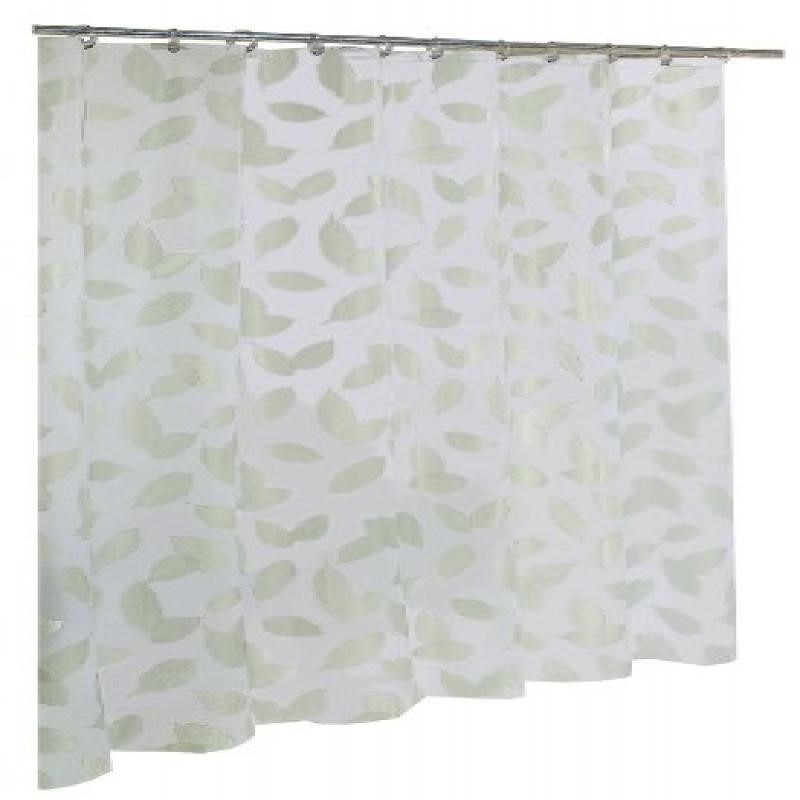 Excell Modern Leaf Eva Vinyl Shower Curtain, Peridot