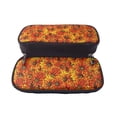 thumbnail image 5 of Picia Sunflower4 Pattern Large Capacity PU Leather Pencil Case Organizer Pen Marker Holder Double Zipper Storage Bag Big Pencil Pouch for College Office, 5 of 6
