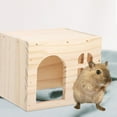thumbnail image 4 of PTOOTP Guinea Pig Hideout Wooden House for Small Animal 1Pcs, 4 of 8