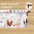 thumbnail image 5 of Rooster Kitchen Curtains and Valances Set - 3 Piece Kitchen Curtains 36 Inch Length Sets with Valance for Windows Rod Pocket Chicken Rooster Kitchen Decor Decorations, 5 of 5