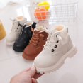 thumbnail image 2 of Kids Baby Girls Boots Spring/Autumn Single Shoes Fashion Cotton Shoes Children Boys Plush Boots Lace Up Velvet Winter Boots, 2 of 6