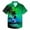 1-Green, variant on Telankuip Hawaiian Shirts for Men Fashion Coconut Trees and Sunset Print Short Sleeve Summer Beach Shirt Breathable Comfortable Tropical Style Holiday Casual Tops 3-Purple XL