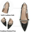 thumbnail image 2 of Women Slingback Flats with Rhinestone Pointed Toe Flats for Women Dressy Shoes, 2 of 4