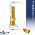 thumbnail image 2 of MAACFLOW Latón 1/8"" Macho NPT a 5/16"" Manguera ID Barb Manguera Adaptador Conector (Paquete de 4), 2 of 5