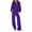 Purple, variant on Sriper Workout Sets Gym for Women Comfy Lounge Sweatsuit Outfits Zip Up Drop Shoulder Hooded Sweatshirt Soild Color Baggy Hoodie High Waisted Loose Wide Leg Sweatpants Y2K Fashion Activewear