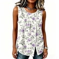 thumbnail image 6 of HONHUZH Womens Summer Tops Dressy Casual Tank Tops Sleeveless Tops Beach Vacation Sun Flower Outfit, 6 of 6