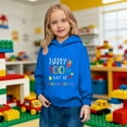 thumbnail image 2 of IWRICH Happy 100th Days of Kindergarien Hoodies for Boys Girls Long Sleeve Lined Hooded Sweatshirts Cute Tops,Size 2-14 Years Blue 150, 2 of 7