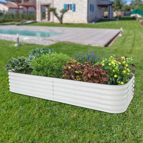 Raised Garden Bed Kits, Raised Bed for Vegetables Flowers, Metal Raised Bed